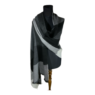 Bufandon XXL Plus FA. 25-Cuadros-Gris
