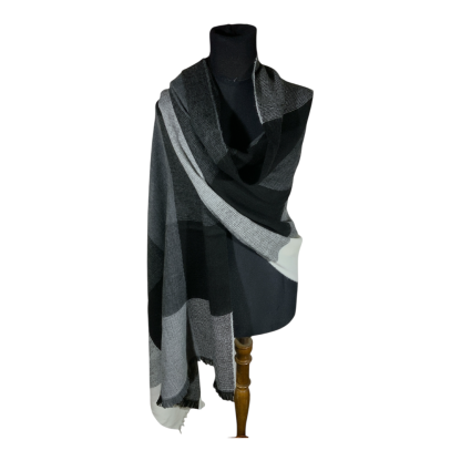 Bufandon XXL Plus FA. 25-Cuadros-Gris