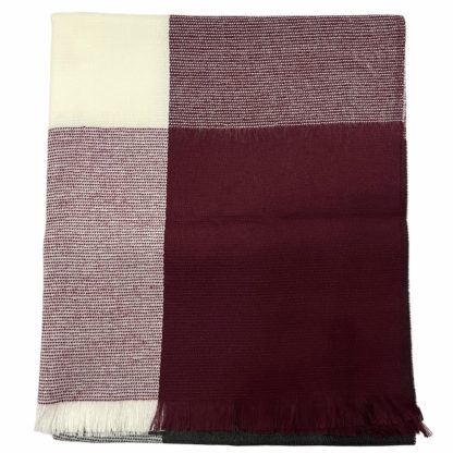 Bufandon XXL Plus FA. 25-Cuadros-Bordo - Image 2