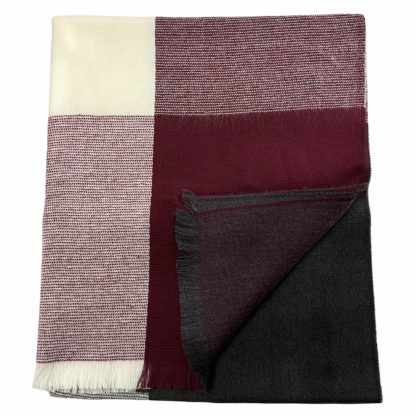 Bufandon XXL Plus FA. 25-Cuadros-Bordo - Image 4
