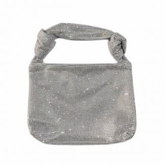 Cartera con Strass - Plateada