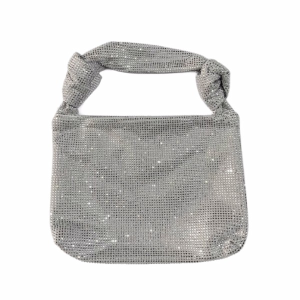 Cartera con Strass - Plateada