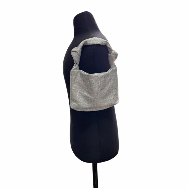 Cartera con Strass - Plateada - Image 3