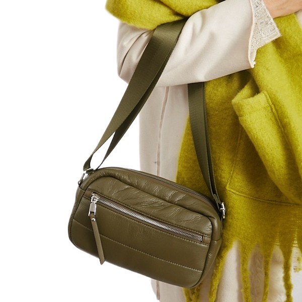 Cartera Estilo Puffer K3902-49 - Verde Musgo - Image 3