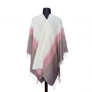 Ruana Atravesada Degrade Bordó