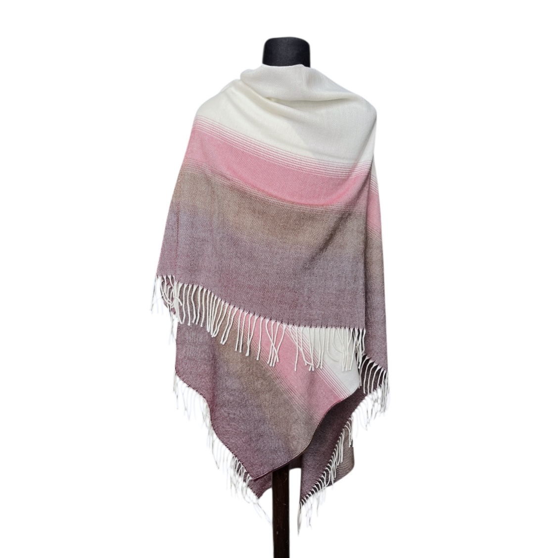 Ruana Atravesada Degrade Bordó - Image 2