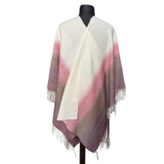 Ruana Atravesada Degrade Bordó