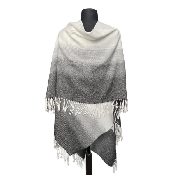 Ruana Atravesada Degrade Gris - Image 2