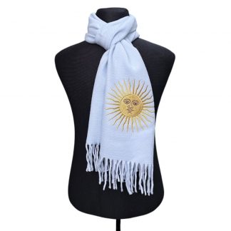 Bufanda Celeste con DTF Sol De Mayo