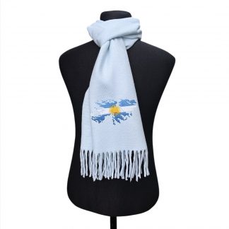 Bufanda Celeste con DTF Malvinas