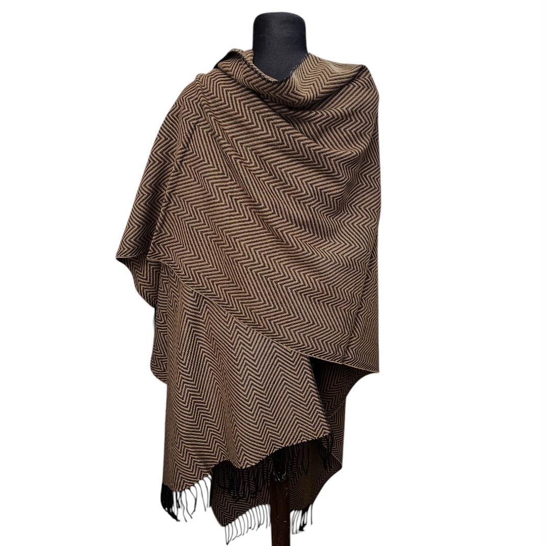 Ruana Espigada Fa. 26 Marron y Negro - Image 2