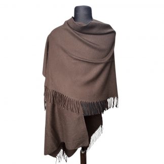Ruana Atravesada Lisa Chocolate