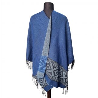 Ruana Atravesada Guarda Pampa Fa. 26 Azul Francia