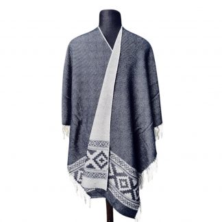 Ruana Atravesada Guarda Pampa Fa. 26 Azul Osc.