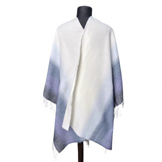 Ruana Atravesada Degrade Fa. 26 Azules y Violeta
