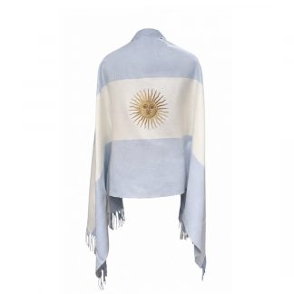 Bufandón XXL Bandera Arg con Sol de Mayo DTF