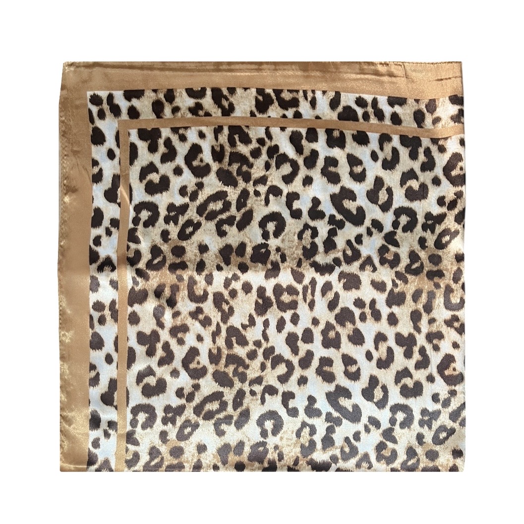 Pañuelo Simil Seda Da. 6852 Animal - Caramel