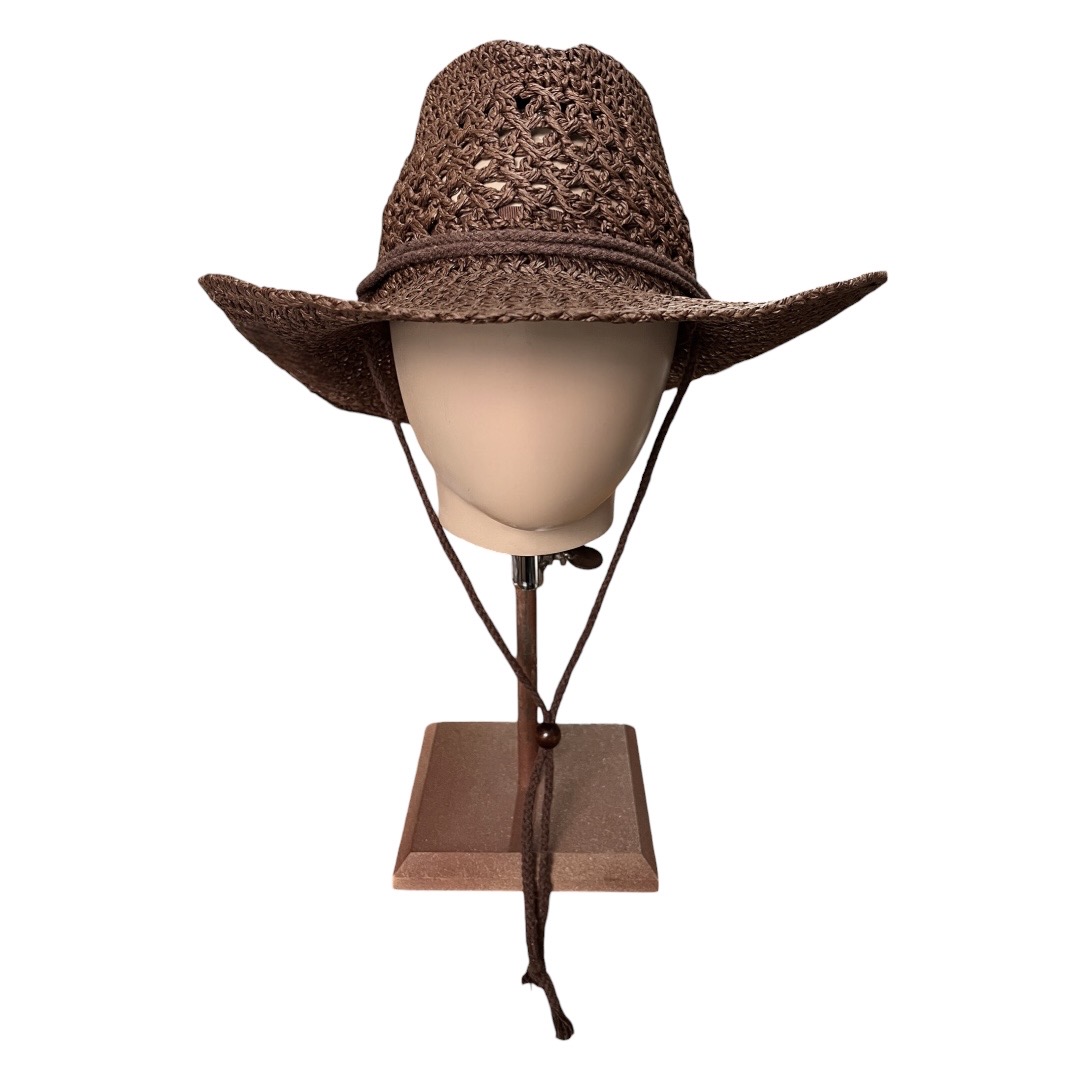 Sombrero Simil Rafia Ca. Y1873-16 Chocolate - Imagen 2
